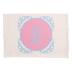 Personalised pink and blue pillowcase