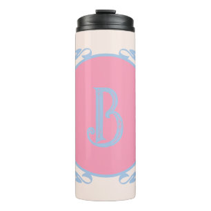 Personalised pink and blue thermal tumbler