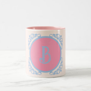 Personalised pink and blue Two-Tone coffee mug