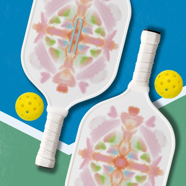 Personalised Pink And Orange Abstract  Pickleball Paddle (Creator Uploaded)