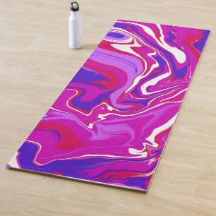 Personalised Pink and Purple Marble Swirls   Yoga Mat