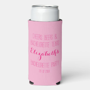 Personalised Pink Bachelorette Party  Seltzer Can Cooler