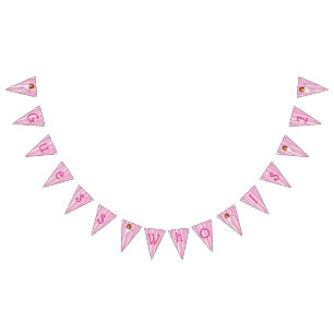 Personalised Pink Ballerina Birthday Banner