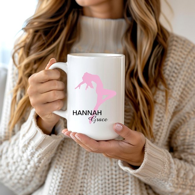 Personalised Pink Ballerina Coffee Mug (Creator Uploaded)
