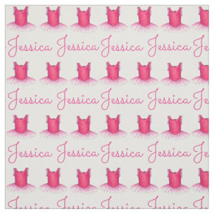 Personalised Pink Ballet Dance Costume Tutu Fabric