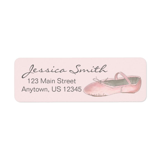 Personalised Pink Ballet Slipper Ballerina Dance (Front)