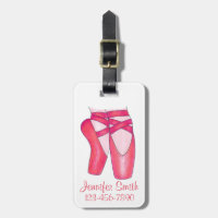 Personalised Pink Ballet Toe Pointe Shoes Dance