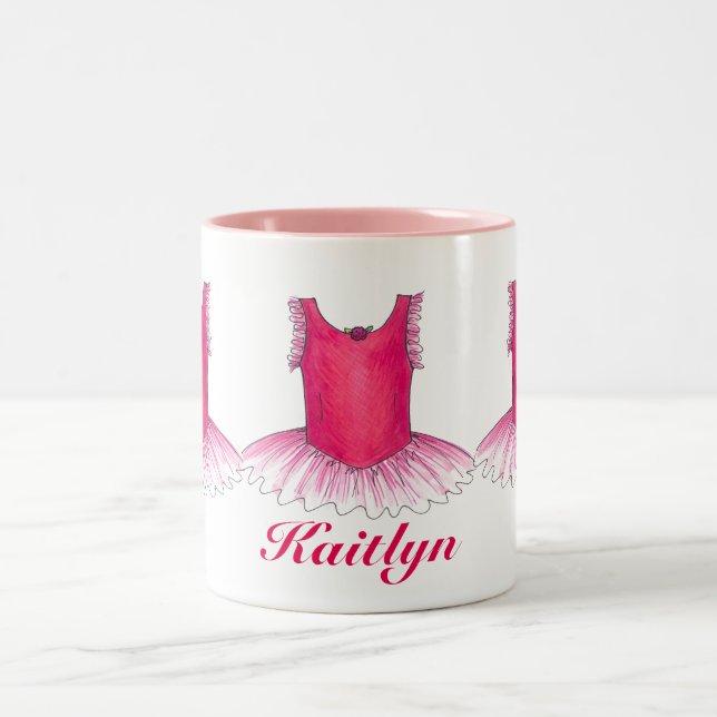 Personalised Pink Ballet Tutu Ballerina Dance Mug (Center)