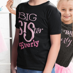 Personalised Pink BIG Sister T-Shirt