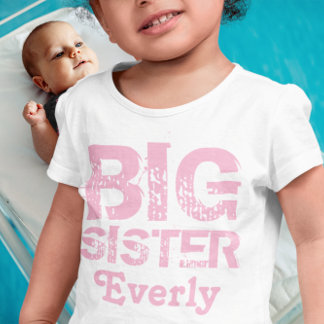 Personalised Pink BIG Sister Toddler T-Shirt