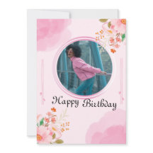Personalised Pink Birthday Invitation