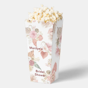Personalised Pink Boho Florals Popcorn Box