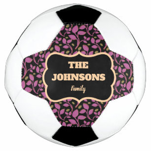  Personalised Pink Botanical Family name design  Football