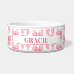 Personalised Pink Bow Dog