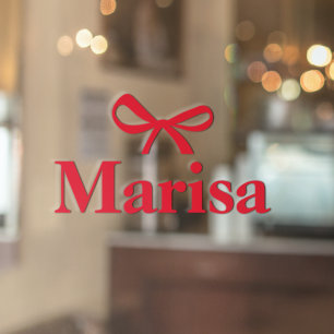 Personalised Pink Bow Name Window Cling