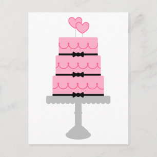 Personalised Pink Cake Postcard