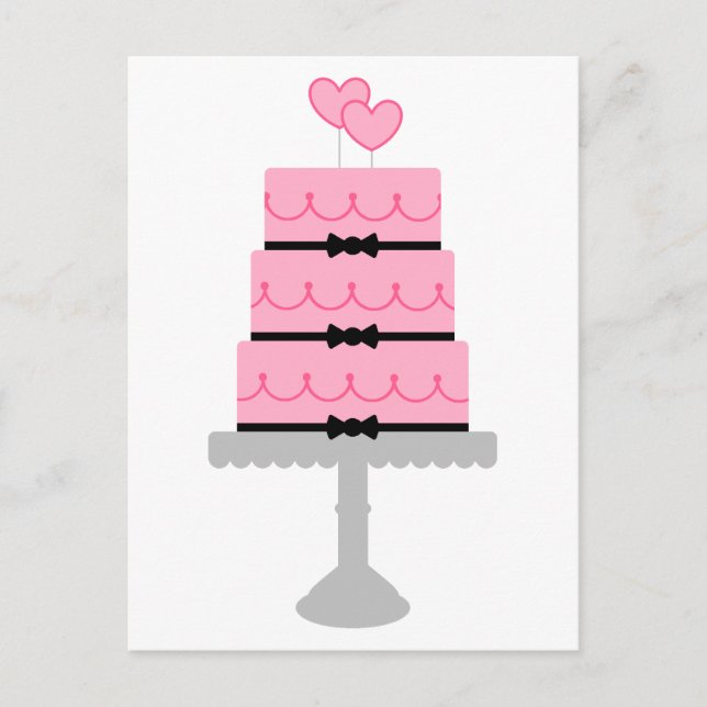 Personalised Pink Cake Postcard (Front)