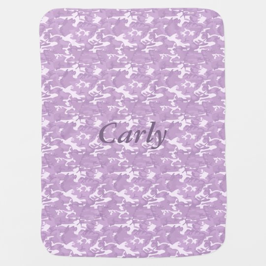 Personalised Pink Camo Baby Blanket With Name