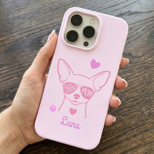 Personalised Pink Chihuahua Phone Case for Dog Mum