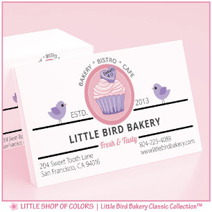 Personalised Pink Cupcake Bakery Business Card