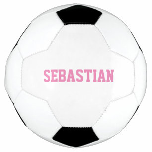 Personalised pink custom name sports team number football