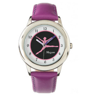 Personalised Pink Dancer on Black Watch