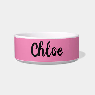 Personalised Pink Dog or Cat Bowl
