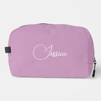 Personalised pink dopp kit
