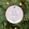 Personalised Pink Elephant Babys First Christmas