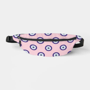 Personalised Pink Evil Eye Pattern Gifts With Name Bum Bags