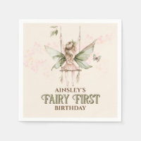 Personalised Pink Fairy First 1st Birthday Party
