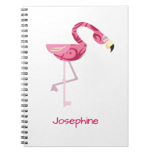 Personalised Pink Flamingo Bird Notebook