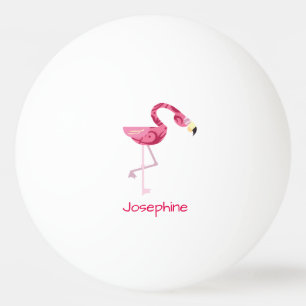 Personalised Pink Flamingo Bird Ping Pong Ball