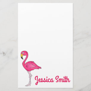 Personalised Pink Flamingo Bird Stationery