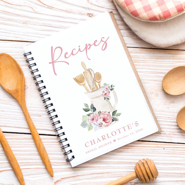 Personalised Pink Floral Kitchen Recipe Book (Creator Uploaded)