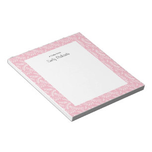 Personalised Pink floral patterned Notepad