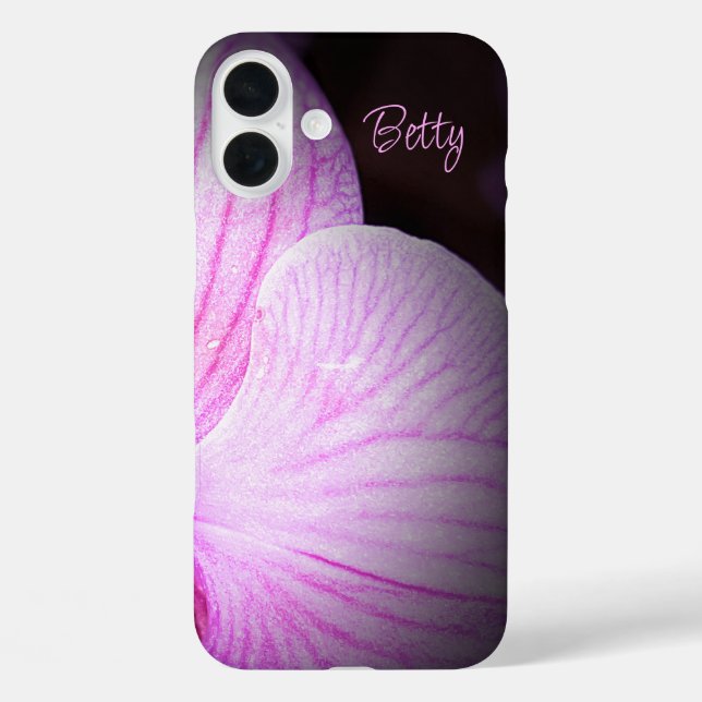 Personalised Pink Flower  Apple iPhone Case (Back)