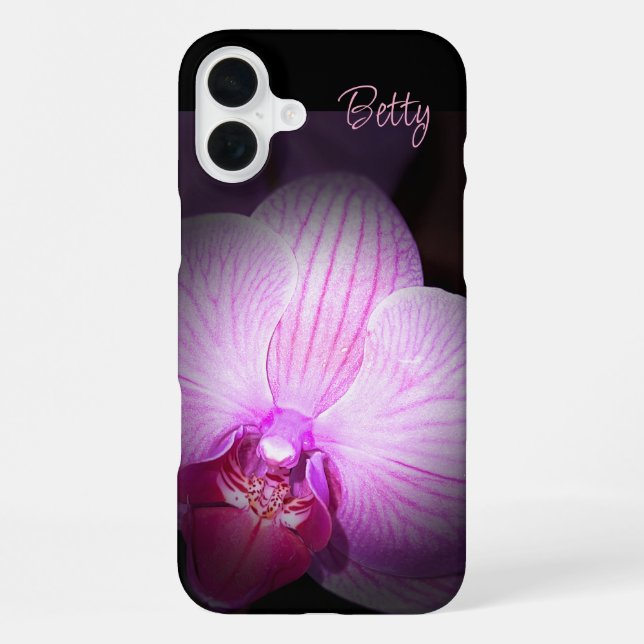 Personalised Pink Flower  Apple iPhone Case (Back)