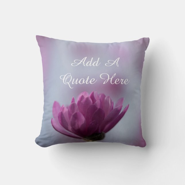 Personalised Pink Flower Cushion (Front)
