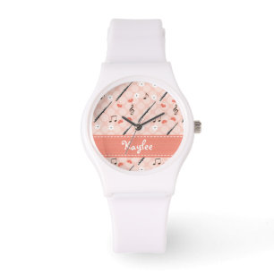 Personalised Pink Flute Watch