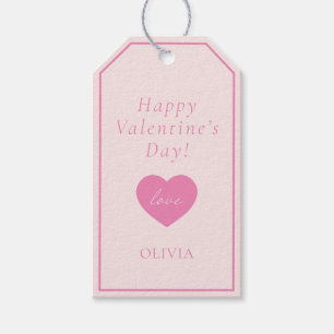 Personalised Pink framed Valentine’s DAY  Gift Tags
