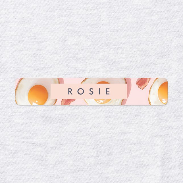 Personalised Pink Fried Eggs and Bacon Pattern (Design 1)