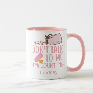 Personalised Pink Funny Pharmacist/ Tech Coffee  Mug