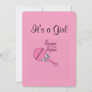 Personalised Pink Girl Announcement