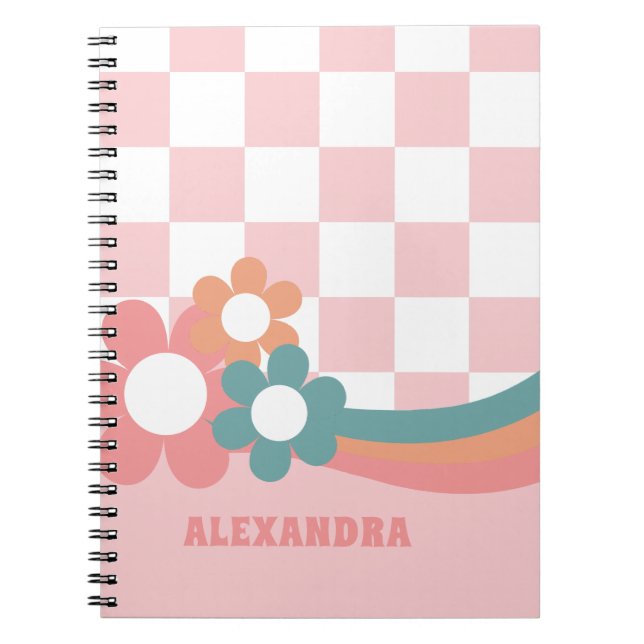 Personalised PInk Girl School Notebook (Front)