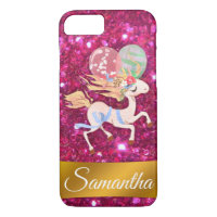 Personalised Pink Glitter and Unicorn