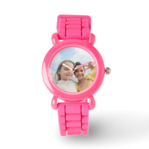 Personalised Pink Glitter Watch: Custom BFF Photo  Watch