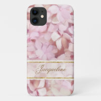 Personalised Pink Gold Elegant Painted Floral