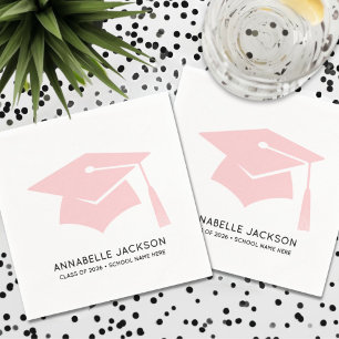Personalised Pink Graduation Napkin