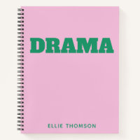 Personalised Pink Green Drama Theatre School Club